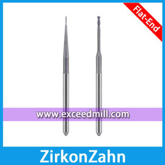 ZirkonZahn 3mm Shank Tools Flat-end for Milling Zirconia Implant Abutment