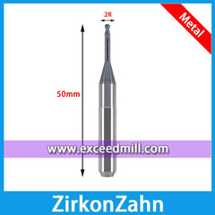 ZirkonZahnM1 CAD/CAM-Werkzeuge zum Fräsen von Titan, CoCr mit Kugel-Ende und Flach-Ende