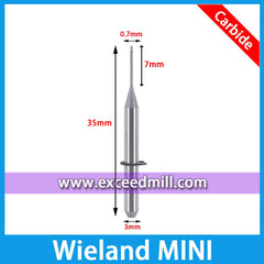 Outils polyvalents Wieland MINI pour zircone, cire, PMMA, etc.