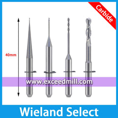 Outils polyvalents Wieland Select pour zircone, cire, PMMA, etc.